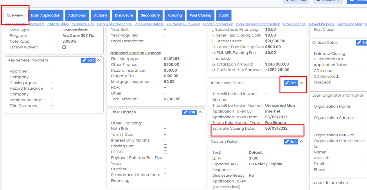 How to Set /Review Escrows and Aggregate Adjustments?